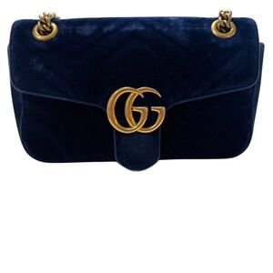 Gucci Navy Blue Designer Shoulder Bag